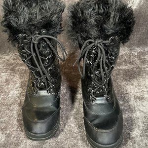 Cougar Cranbrook Snow Boots. Black Faux Fur.  Size 11M.  Waterproof and Warm!